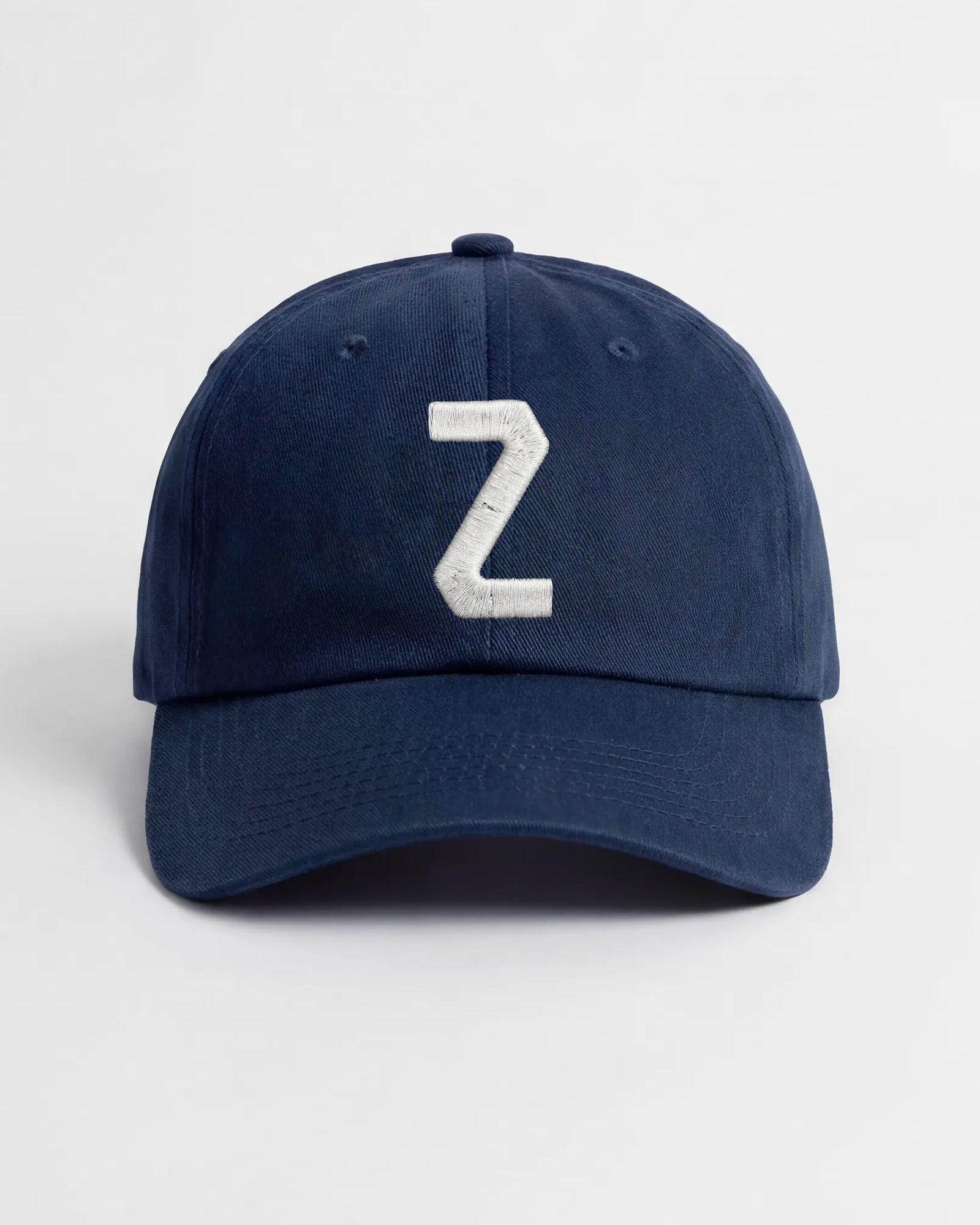 Harbour Monogram Navy cotton cap with embroidered letter Z by Baron & Buck