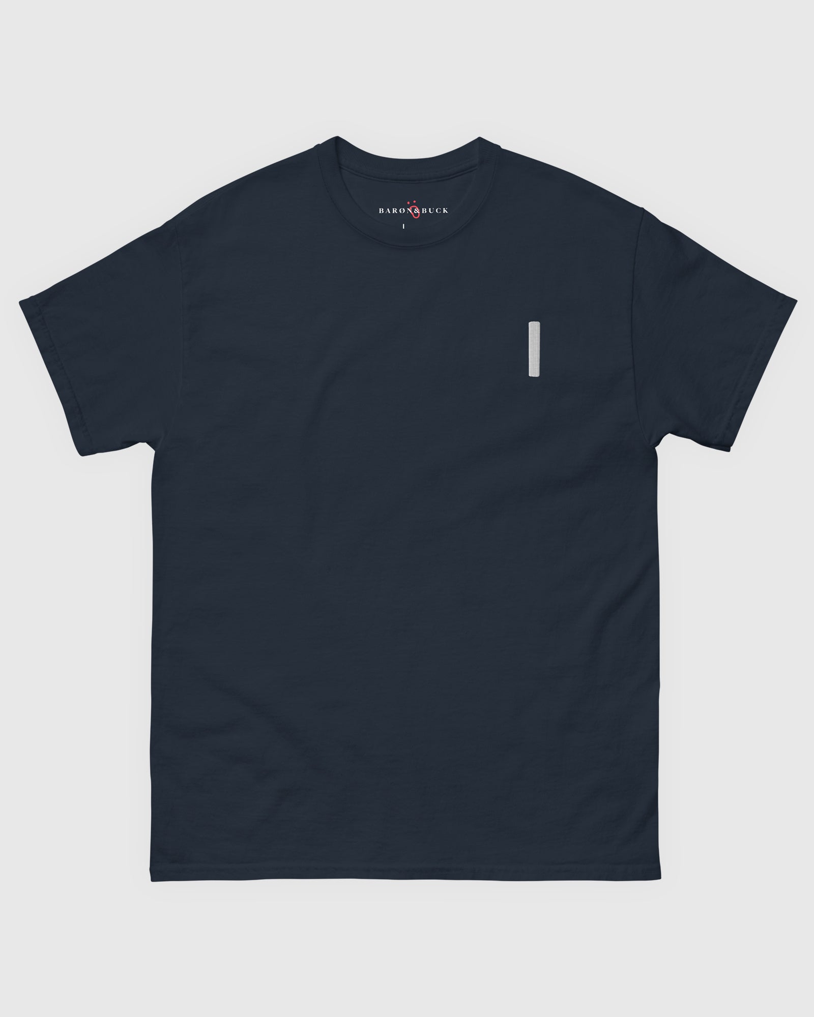 Harbour Monogram Navy heavyweight t-shirt with blue embroidered letter I by Baron & Buck